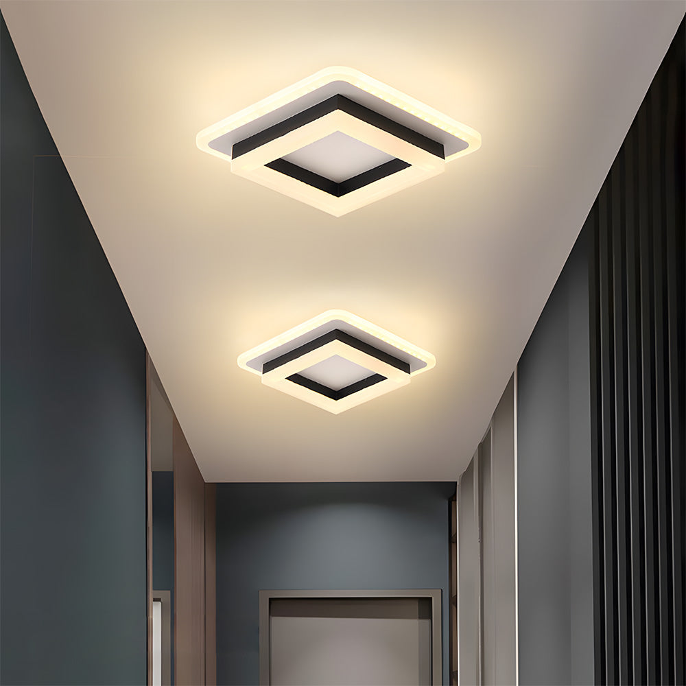 Square LED Ceiling Light | Modern Flush Mount Fixture