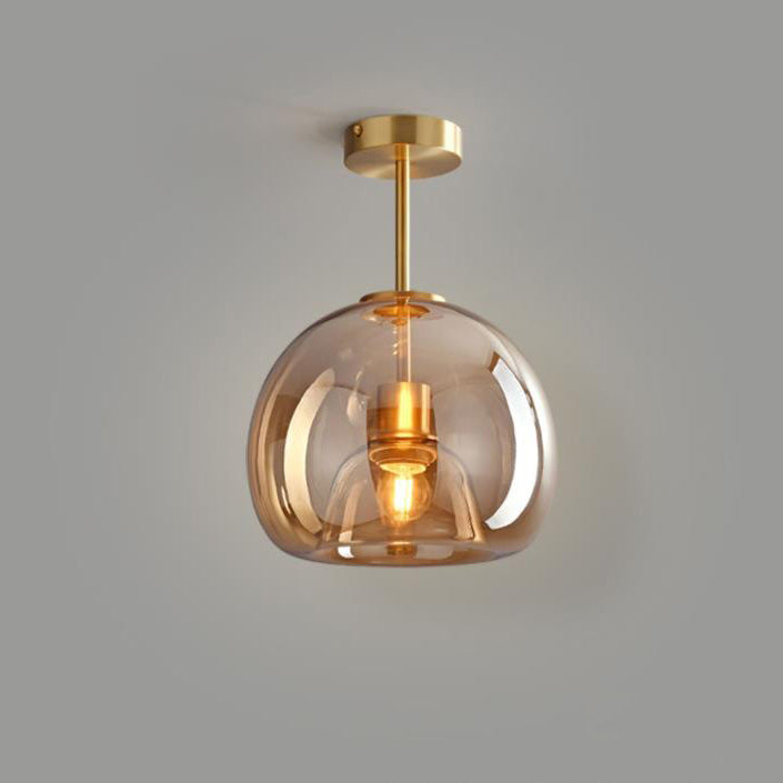 Nordic Glass Ball Ceiling Light | Semi-Flush Mount