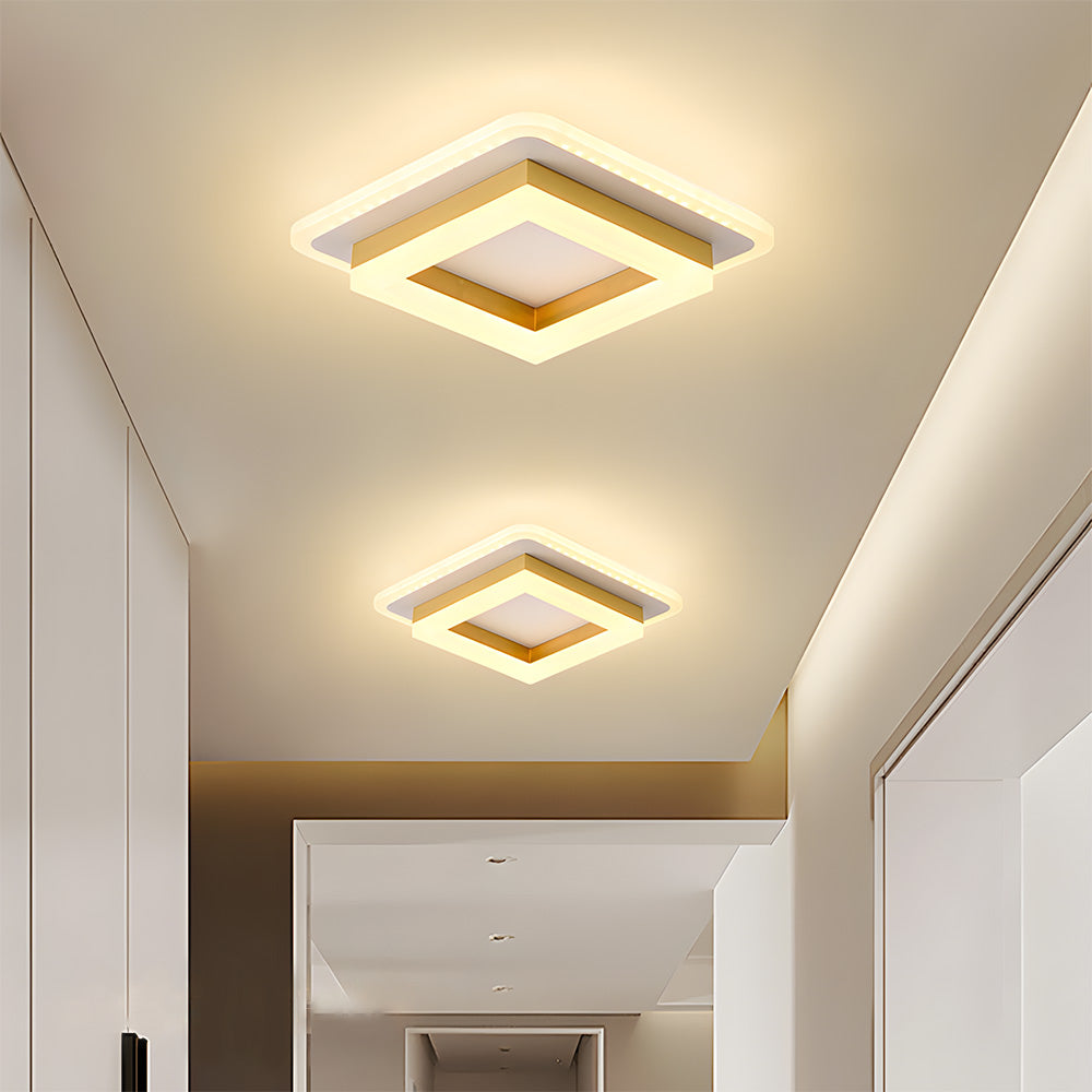 Square LED Ceiling Light | Modern Flush Mount Fixture