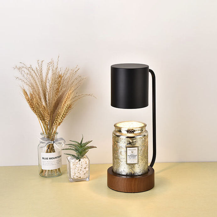 Japanese Minimalist Table Lamp | Wood &amp; Metal Design