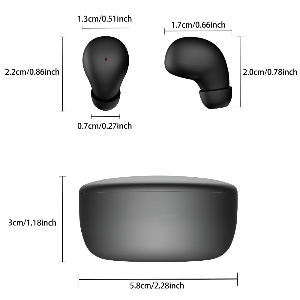 Wireless Mini Earbuds In Ear Touch Control Rechargeable