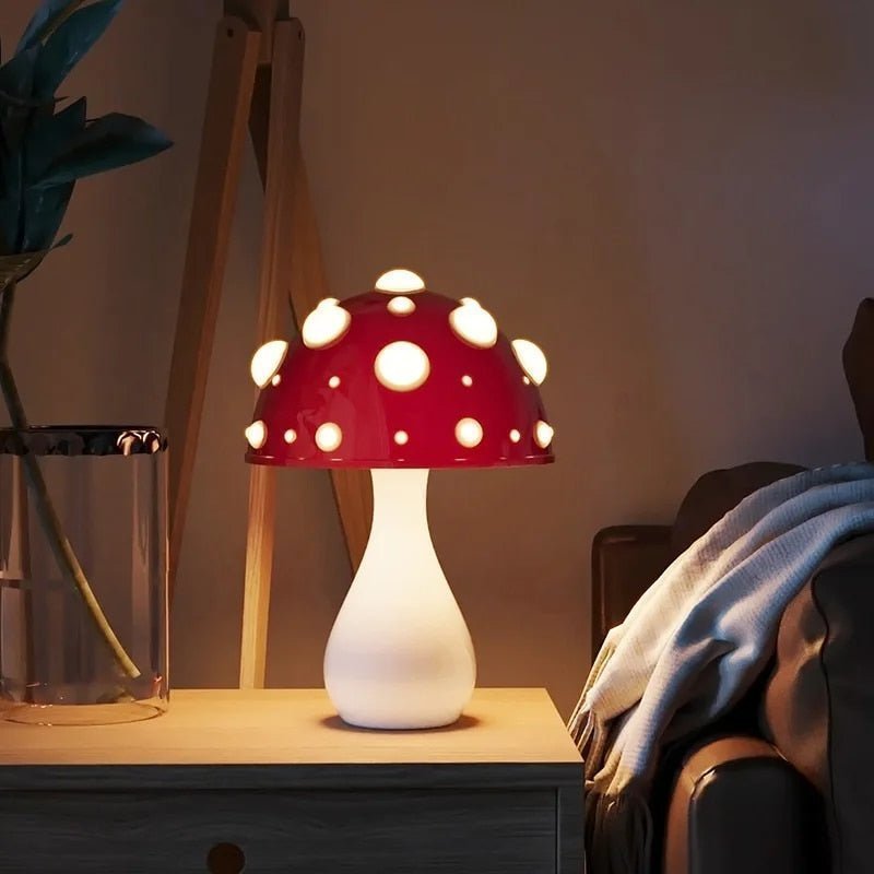 LED Mushroom Table Lamp | Modern Amanita-Inspired Light