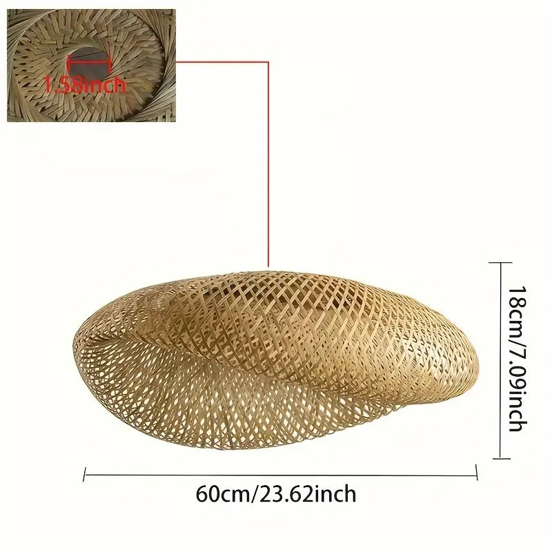BambooBoho | Handwoven Bohemian Rattan Pendant Lampshade