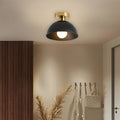 Modern Semi-Flush Ceiling Lamp | Matte Metal Finish