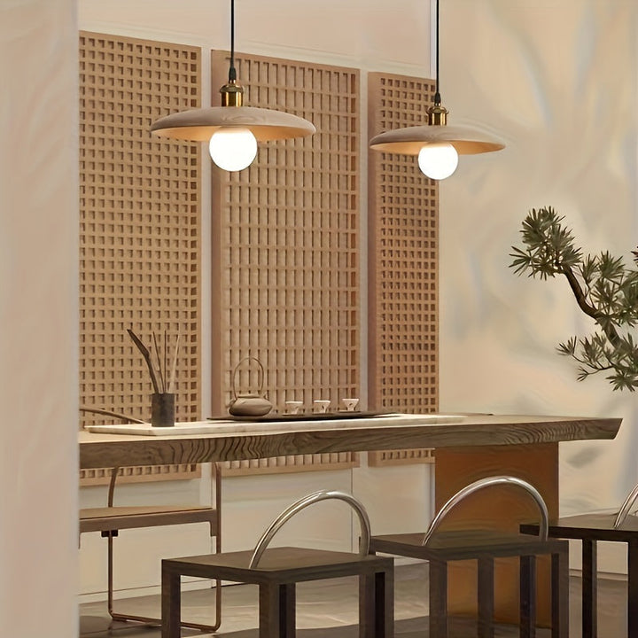 Modern Nordic Solid Wood Pendant Light | Scandinavian Ceiling Lamp