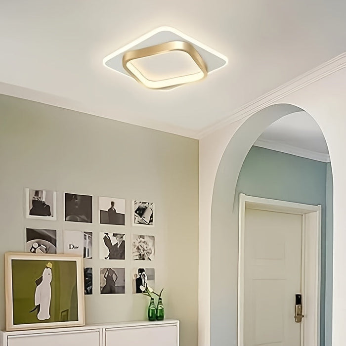 Modern Square LED Ceiling Light | Minimalist Geometric Flush Mount Fixture