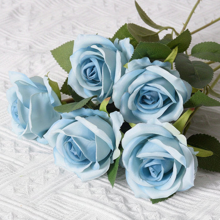 Mothers Day Artificial Flowers Rose Bouquet Red Roses Decor