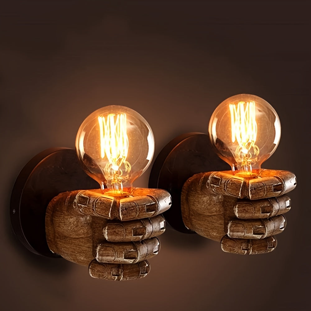 Industrial Hand Wall Lamp | Resin E26 Wall Sconce