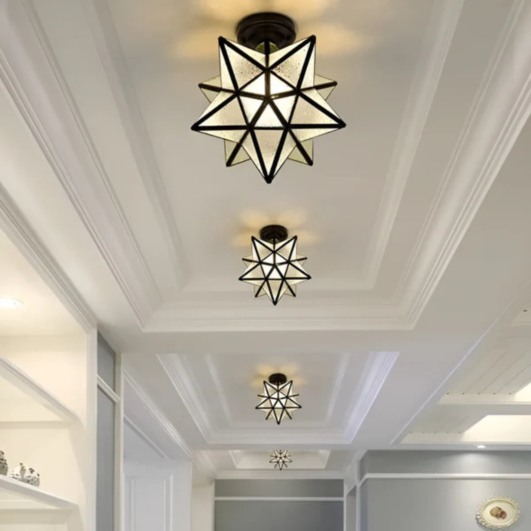 Xelio LED Ceiling Lamp | Elegant Geometric Star Light