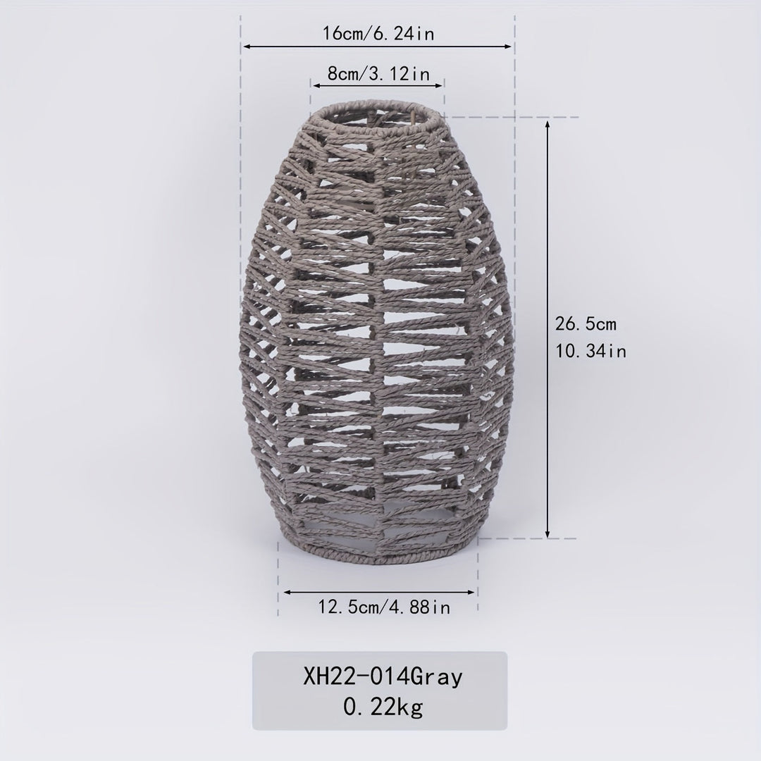 Modern Handwoven Rope Pendant Shade | Natural Woven Ceiling Light