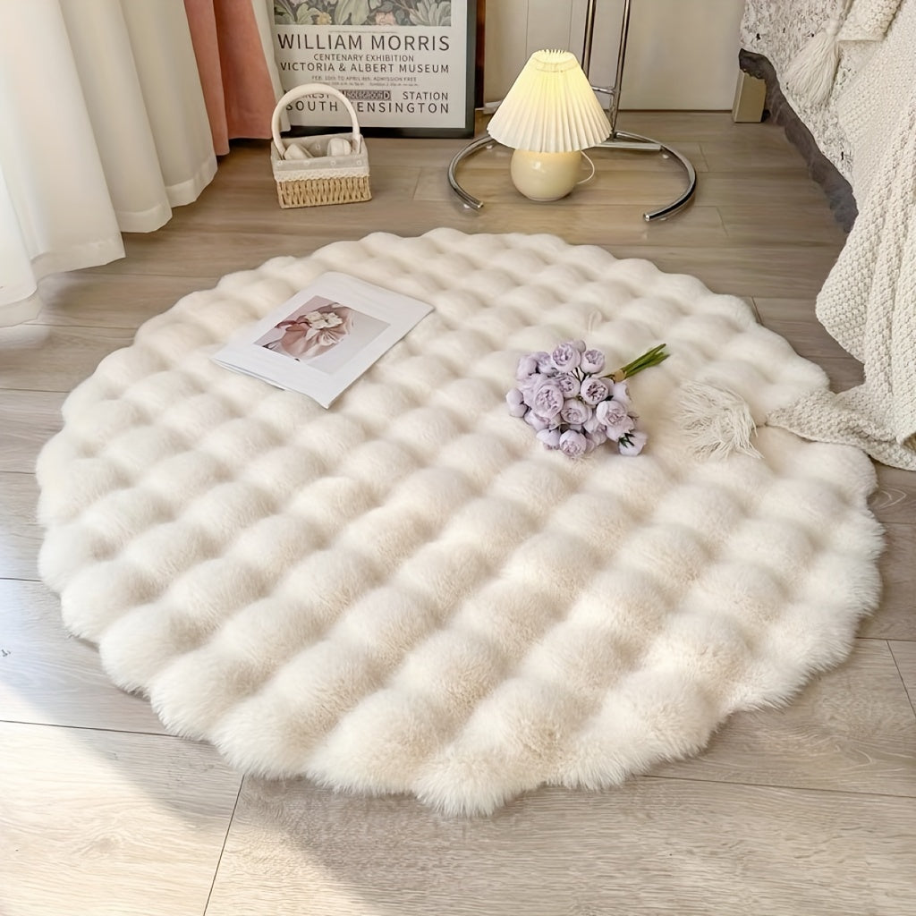 Cloud Comfort Round Bubble Rug | Soft Fluffy Circle Carpet