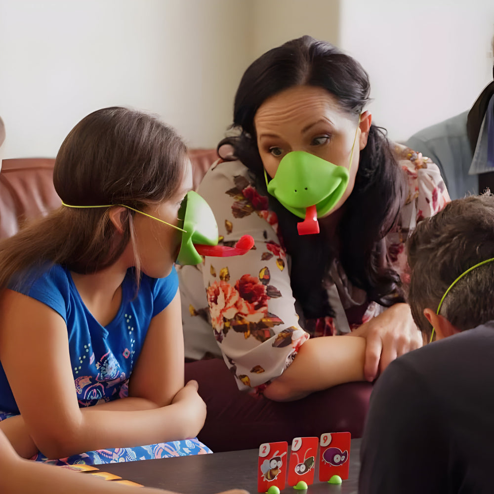 Board Game Kids Party Skill Set Chameleon Mask Tongue Challenge