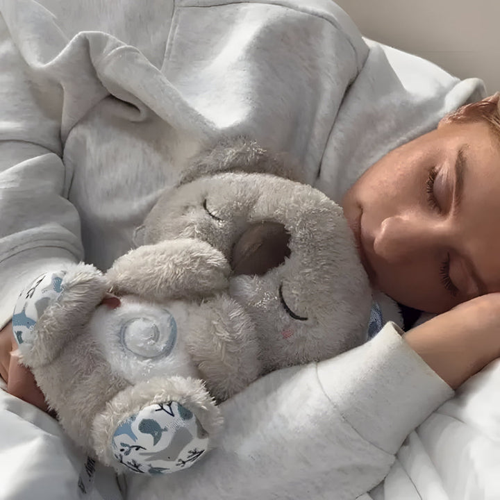 Baby Sleep Toy Breathing Light Plush Bear