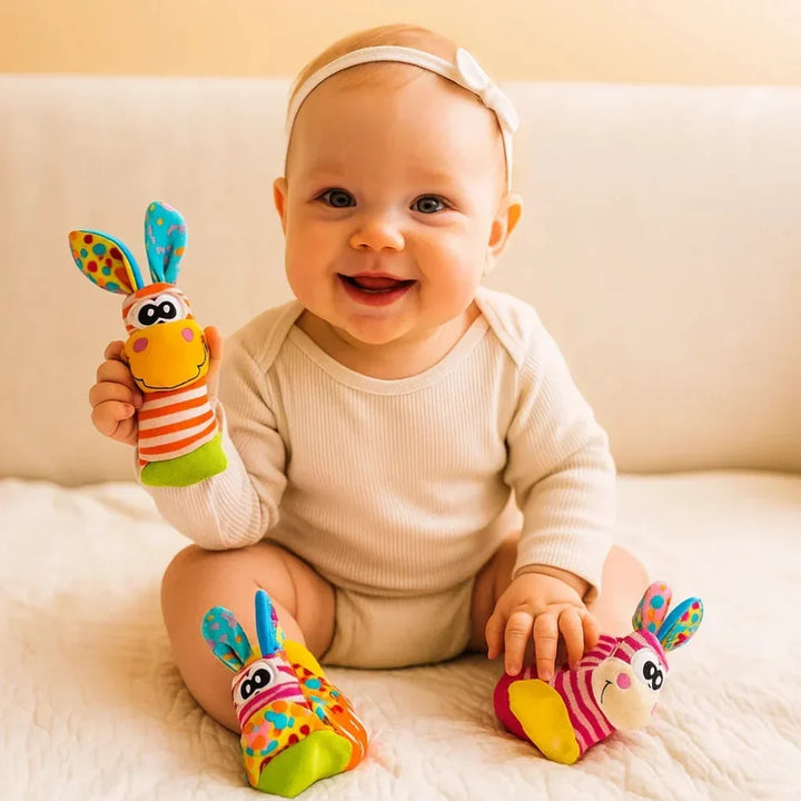 Baby Rattle Socks Wristband Infant Sensory Toy Set