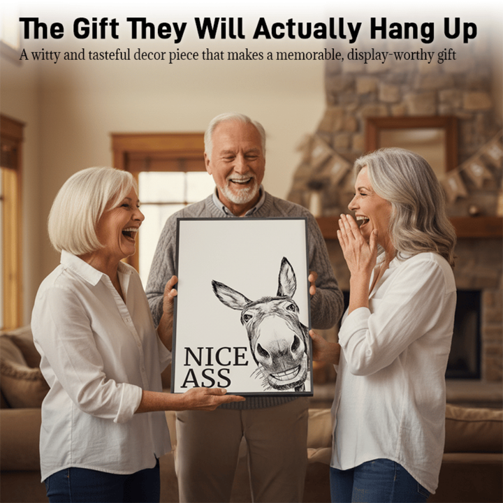 Wall Art Funny Bathroom Canvas Rustic Farmhouse Humor Print
