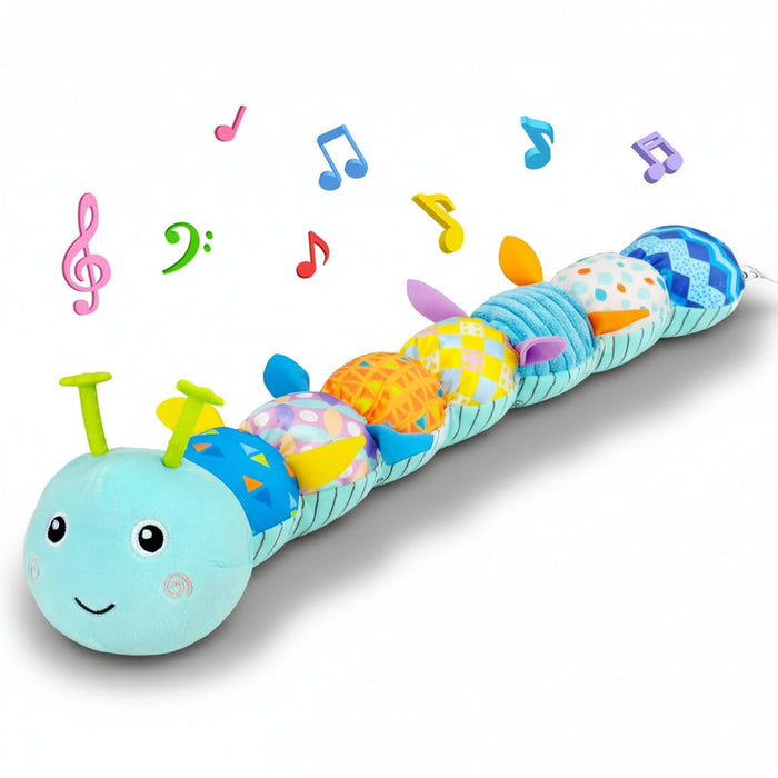 Baby Toys Sensory Caterpillar Plush Musical Tummy Time Toy