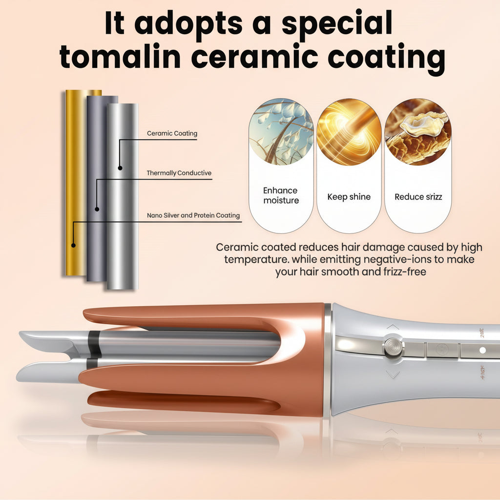 Hair Curler Automatic Curling Iron Ceramic Rotating Styling Tool