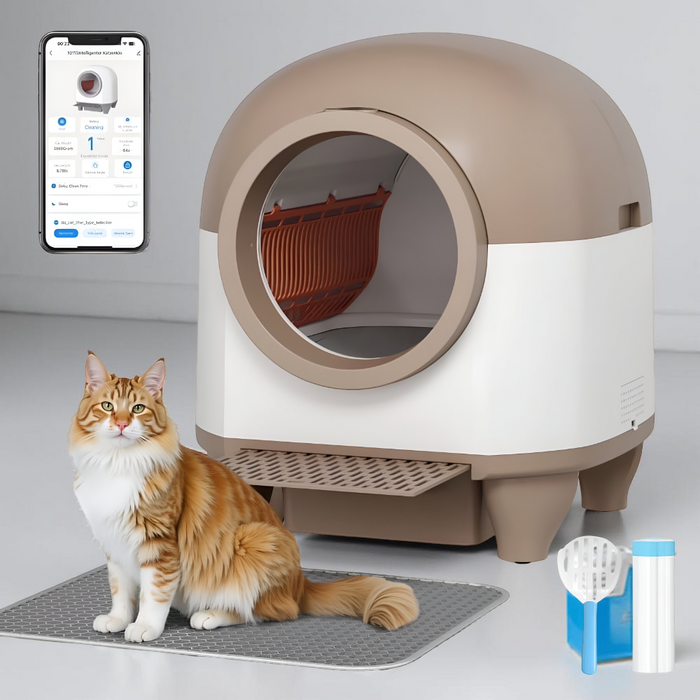 Cat Litter Box Automatic Self Cleaning App Control