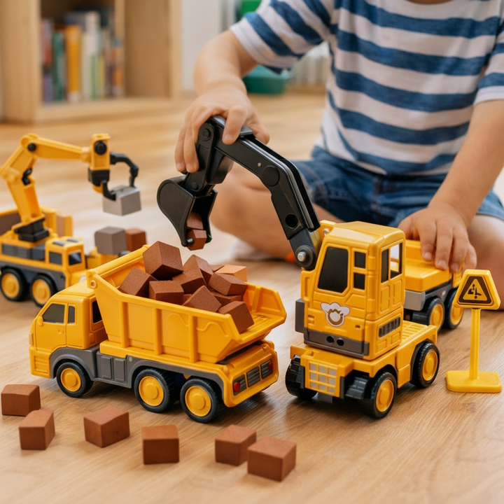 Toy Building Blocks Magnetic Vehicle Set Creative Kids Play