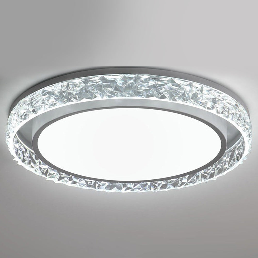 Crystal Halo LED Ceiling Light | Remote Dimmable Flush Mount