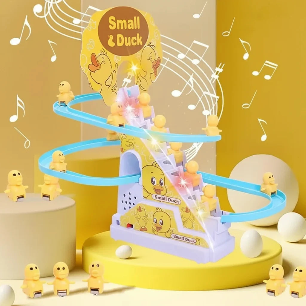 Kids Toy Duck Slide Interactive Music Light Playset
