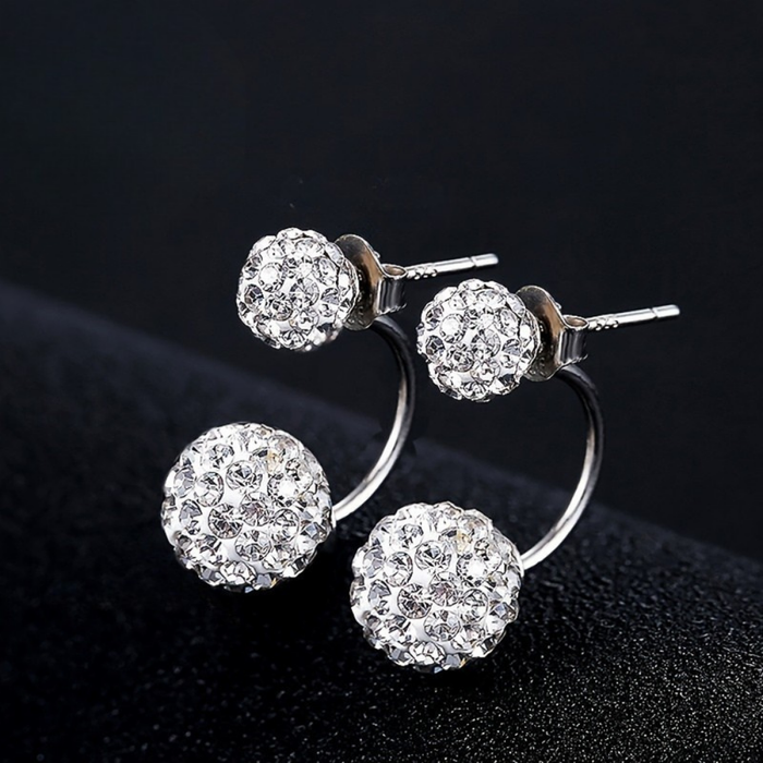Earrings Mothers Day Gift 925 Sterling Silver CZ Flower Stud