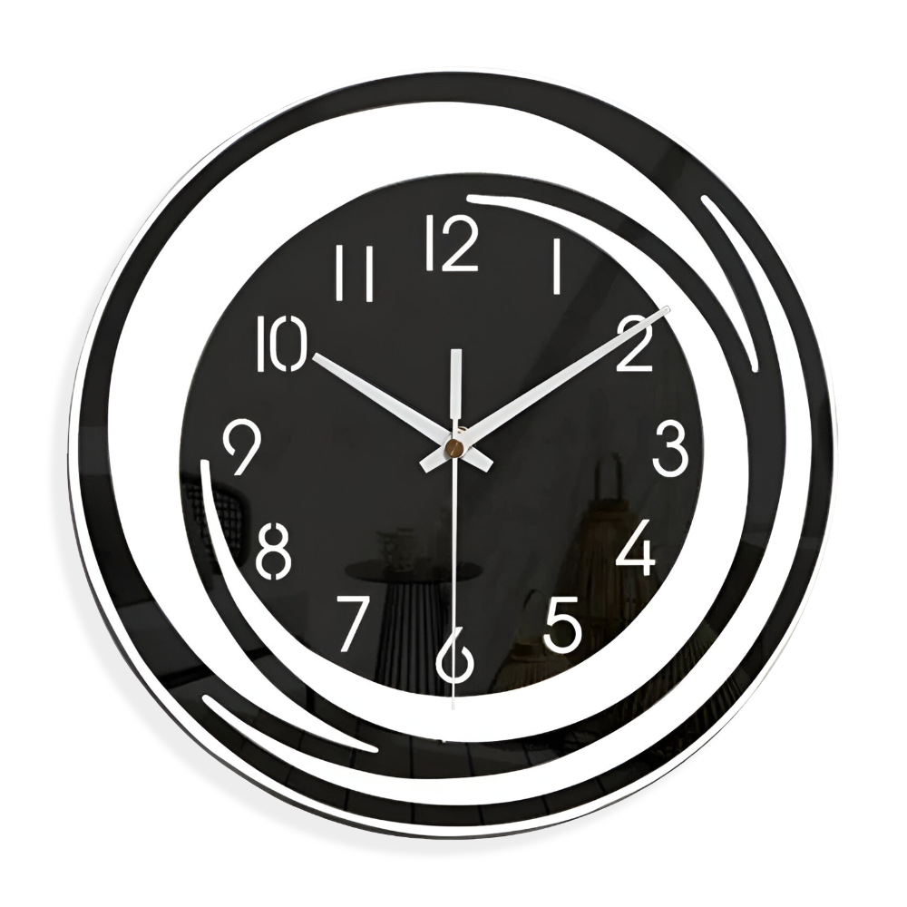 Sorana Wall Clock | Modern Black Acrylic Scandinavian Design
