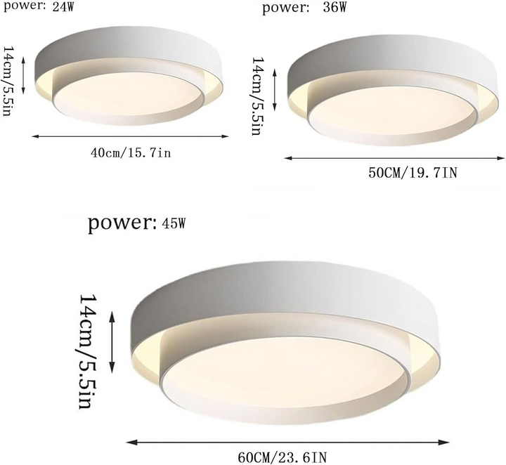 Nordic Round LED Ceiling Light | Modern Minimalist Design