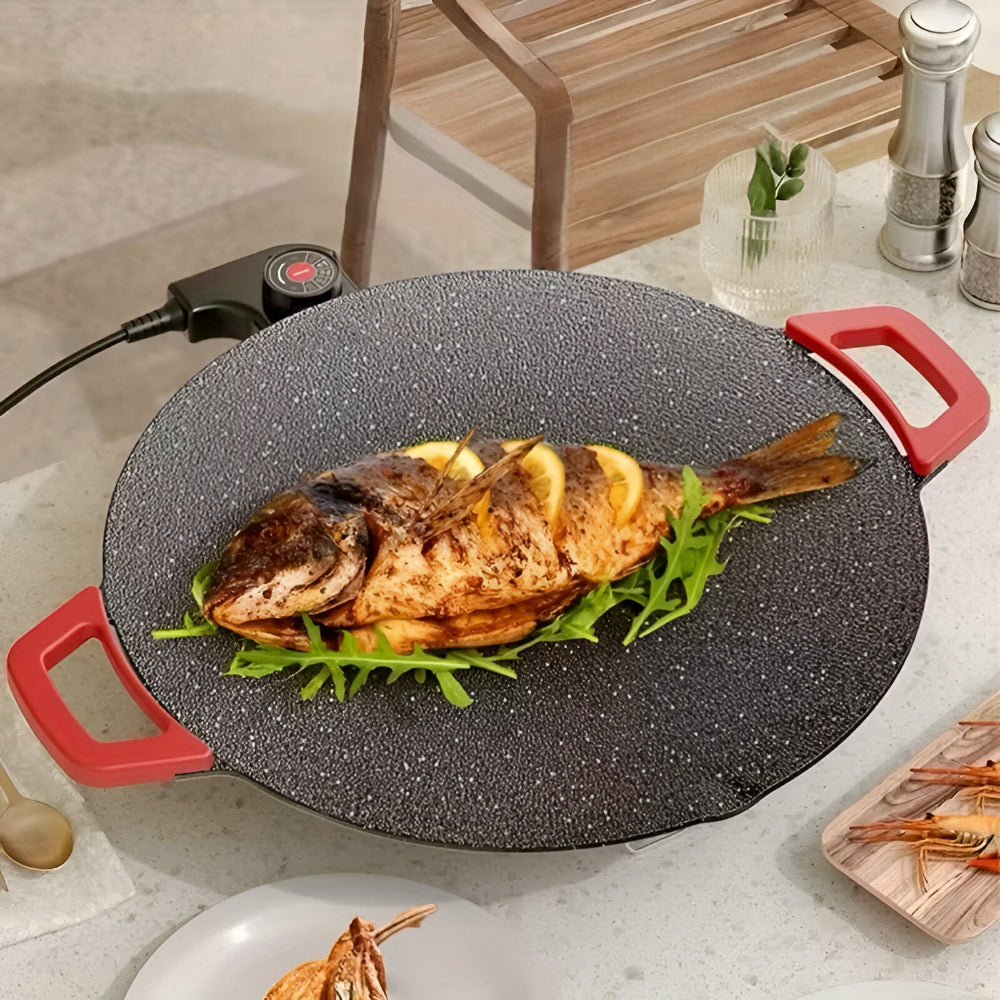 Grill Pan Cast Iron Smokeless Indoor Cooking Griddle