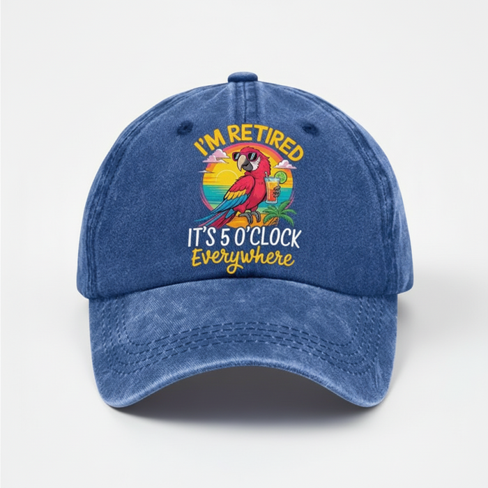 Baseball Cap Adjustable Washed Casual Embroidered Hat