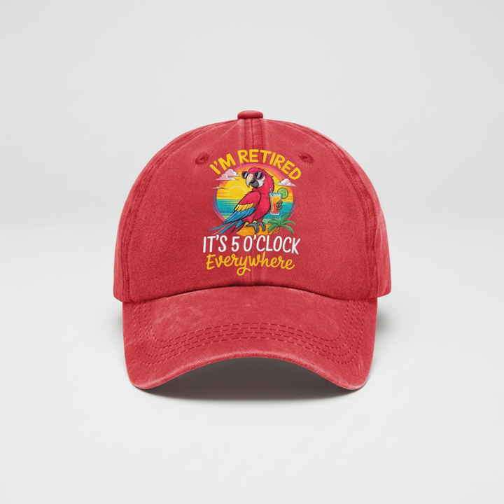Baseball Cap Adjustable Washed Casual Embroidered Hat