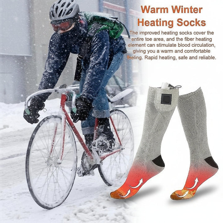 Heated Socks Electric Thermal Foot Warmer Winter Outdoor Use