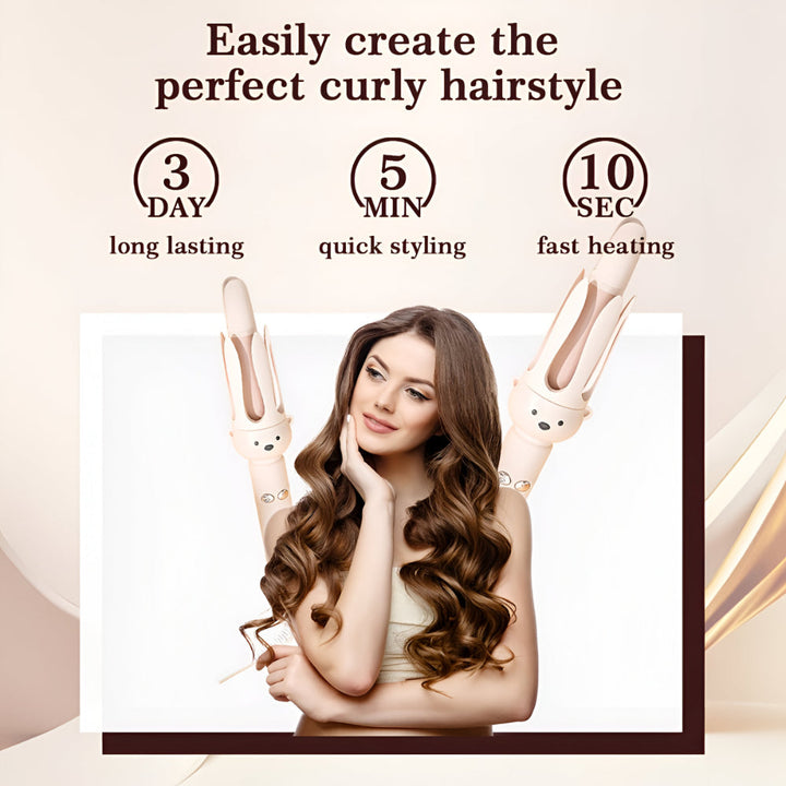 Hair Curler Automatic Rotating Ceramic Curling Iron Easy Styling