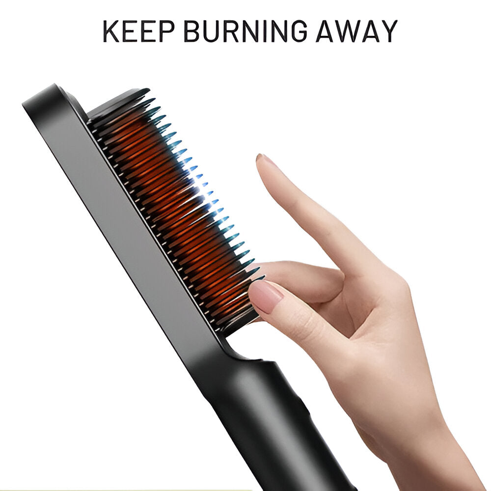 Hair Straightening Comb Heated Styling Brush Tool