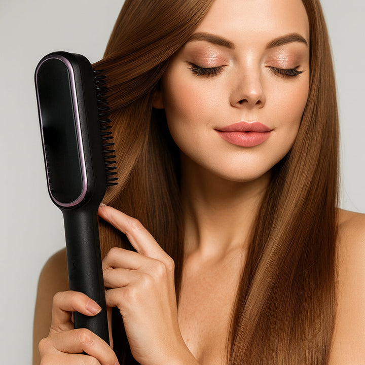 Hair Straightening Comb Heated Styling Brush Tool