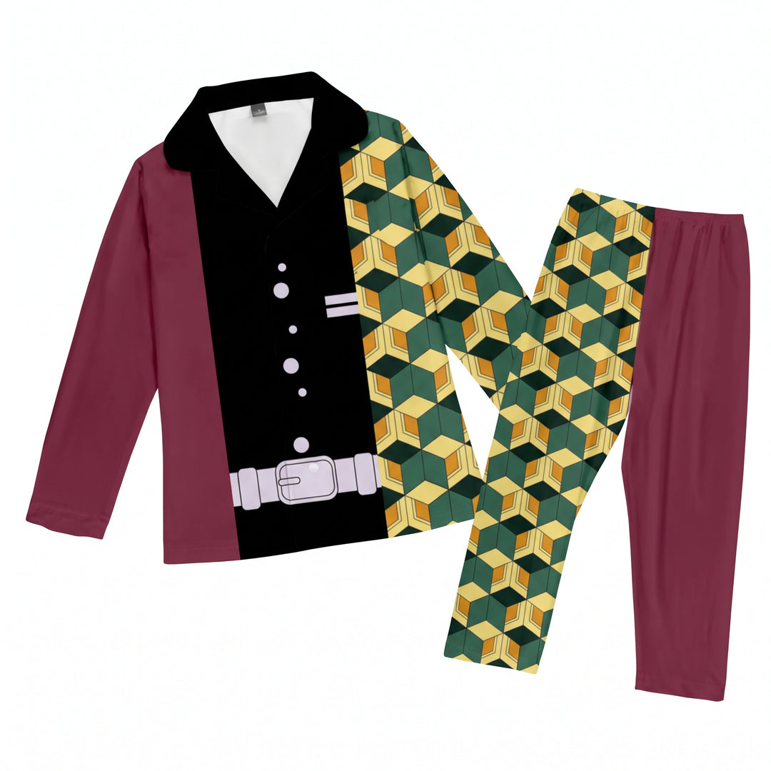 Halloween Anime Kimono Cosplay Costume Shirt and Pants Set