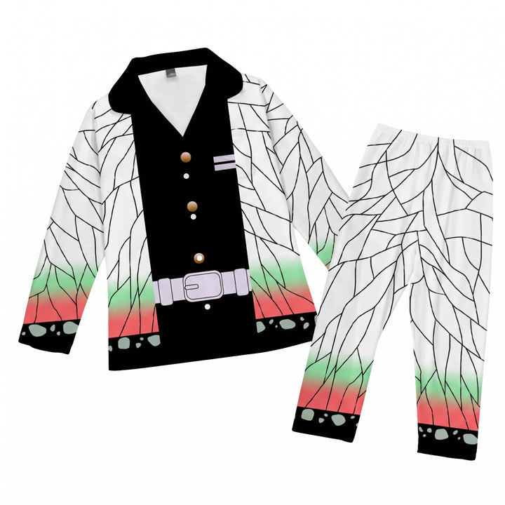 Halloween Anime Kimono Cosplay Costume Shirt and Pants Set