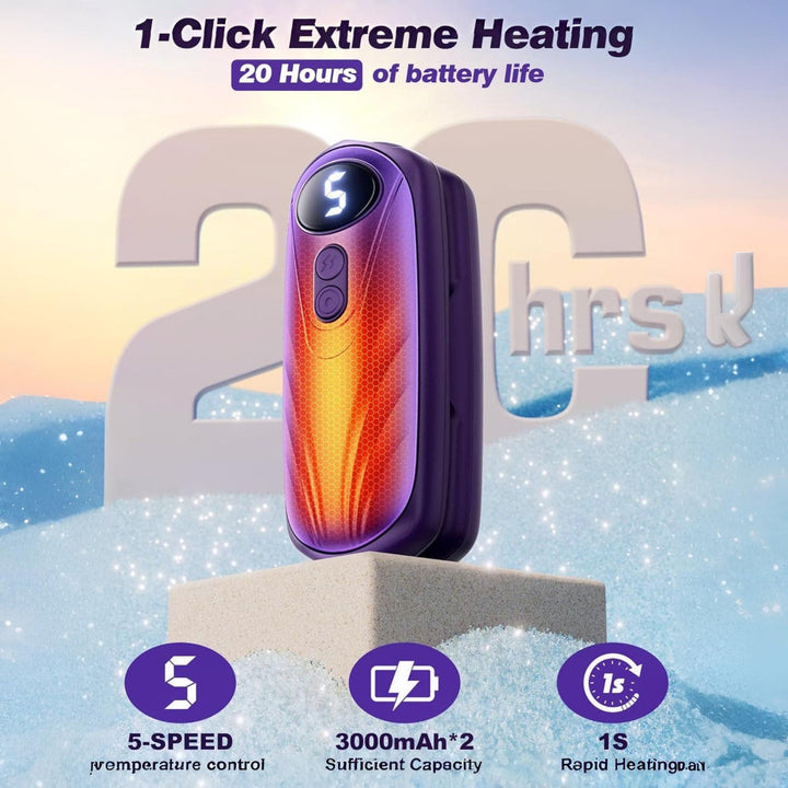 Hand Warmers Rechargeable LED Pocket Heater Set