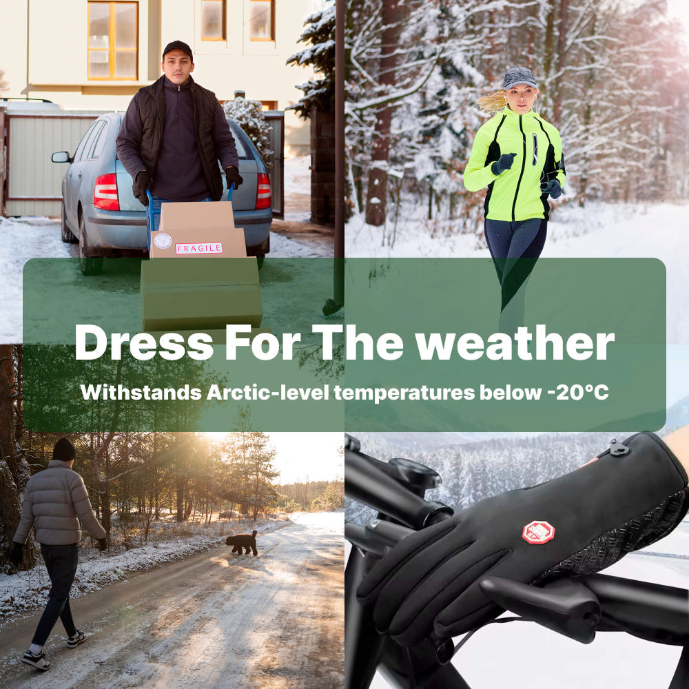 Winter Thermal Heated Gloves Touchscreen Outdoor Handwear