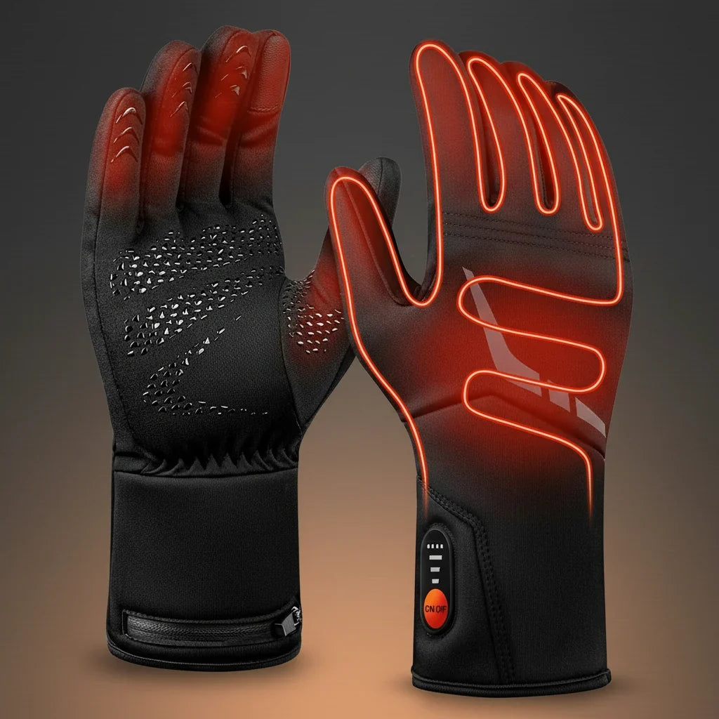 Heated Gloves Battery Powered Waterproof Touchscreen Winter Gloves