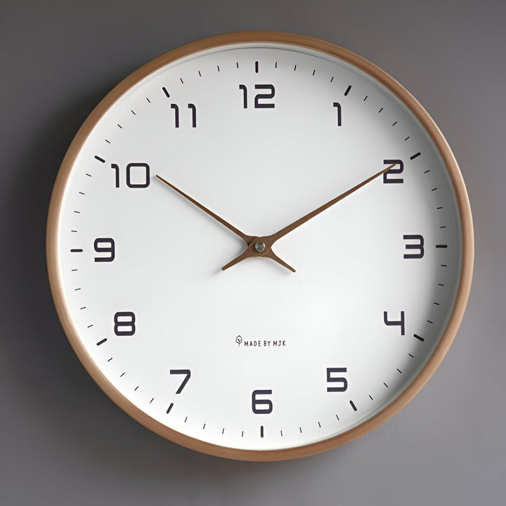Nordic Wall Clock | Minimalist Wood Frame Design