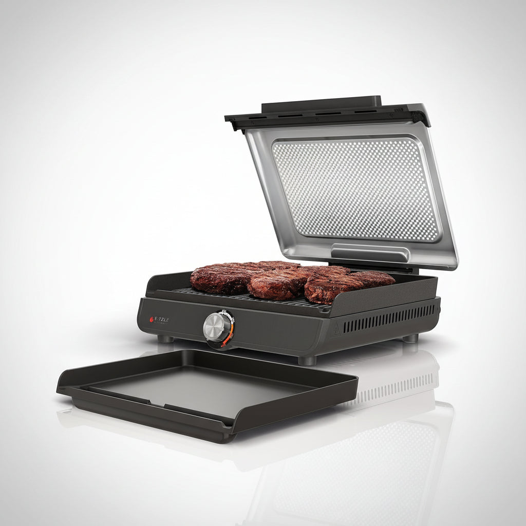 Indoor Grill Griddle 500°F Nonstick Plate Family Meals