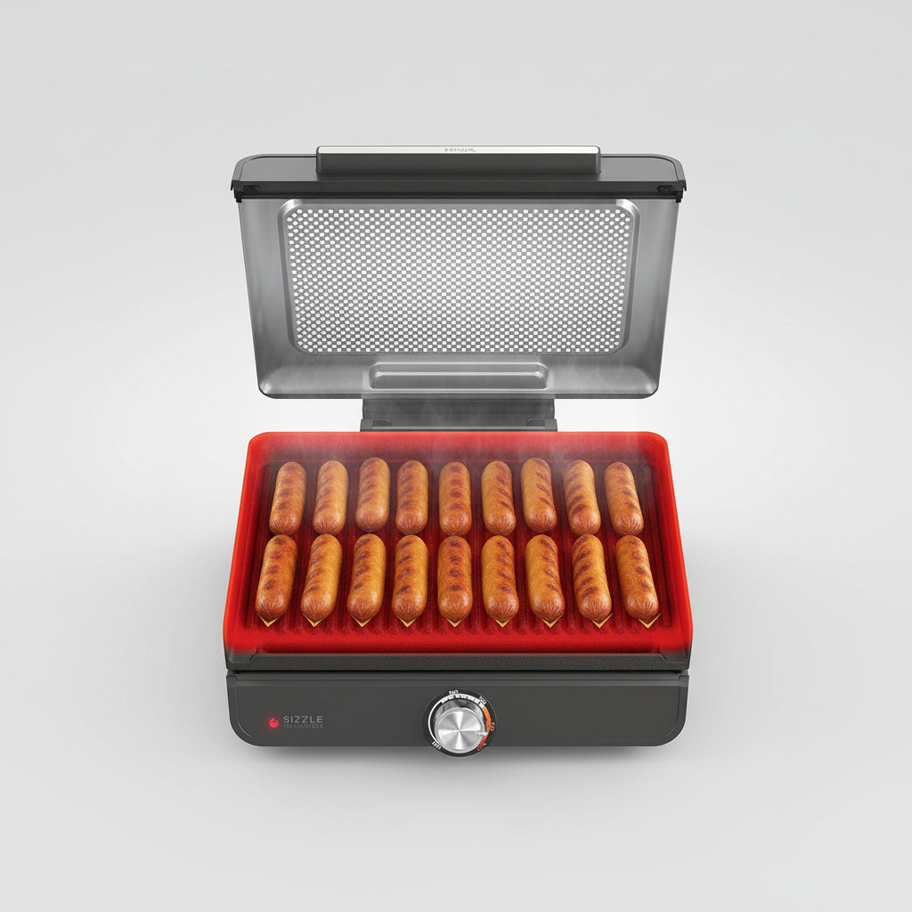 Indoor Grill Griddle 500°F Nonstick Plate Family Meals