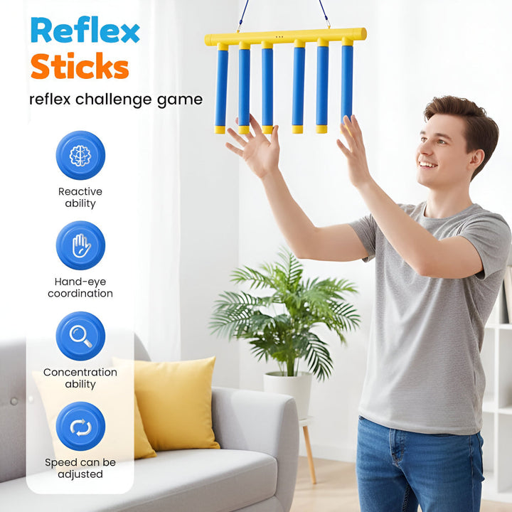 Kids Reflex Game Reaction Sneaker Falling Stick Drop Challenge
