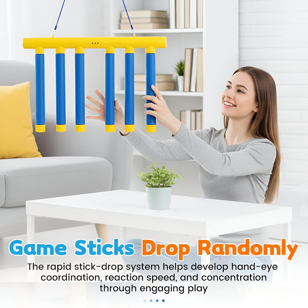 Kids Reflex Game Reaction Sneaker Falling Stick Drop Challenge