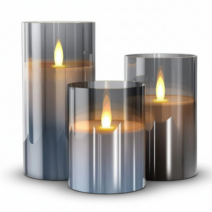 LED Candles Flameless Decorative Remote Control Warm White Set
