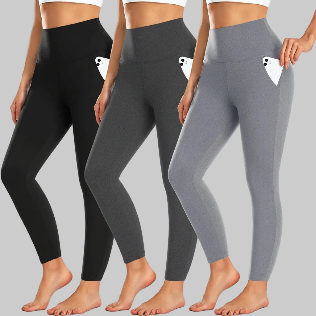 Leggings High Waist Pocket Winter Workout Pants