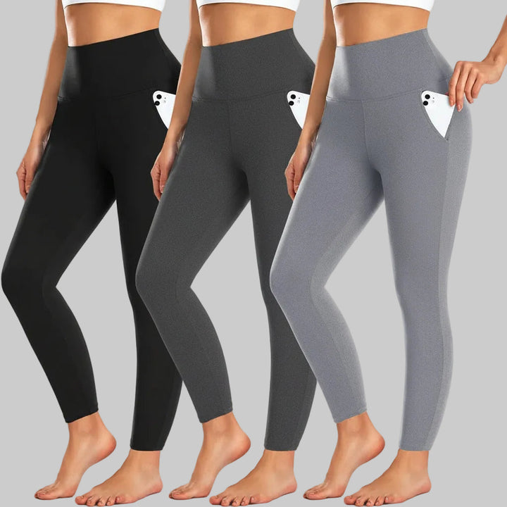 Leggings High Waist Pocket Winter Workout Pants