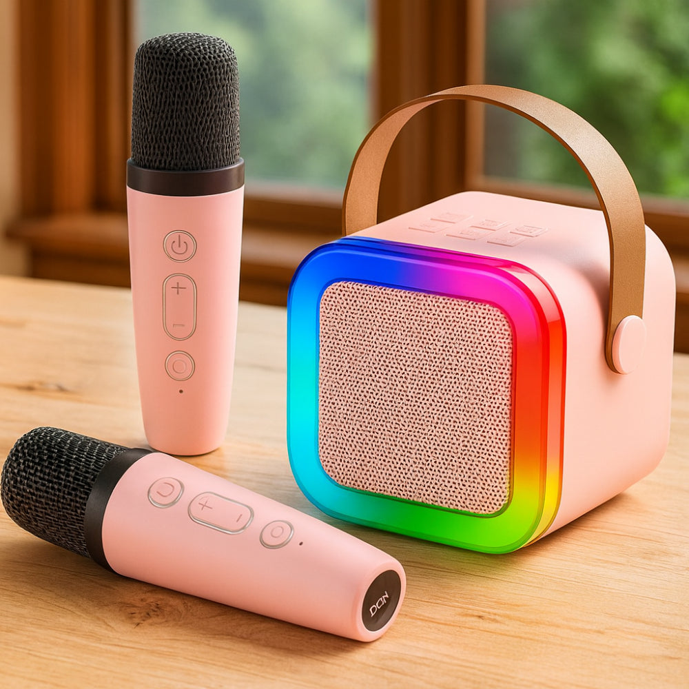 Kids Mini Karaoke Machine Bluetooth Speaker Wireless Microphone