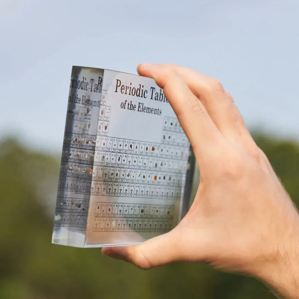 Periodic Table Acrylic Display Real Elements LED Light